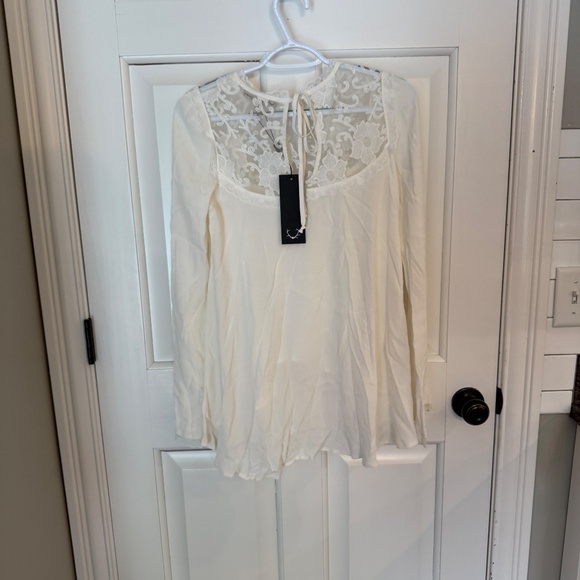 New! For Love and Lemons Ellery lace Blouse White NWT 45756 - Picture 10 of 15